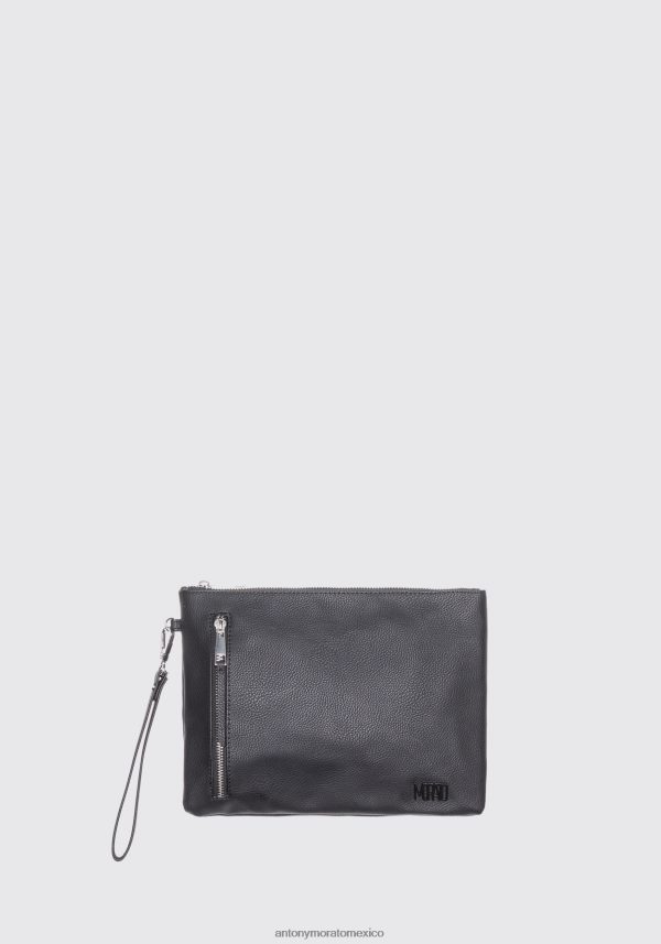 cartera de piel sintética con logo tono sobre tono Antony Morato hombres negro accesorios PJRF6X358