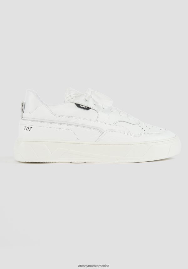 zapatillas bajas 707 de piel Antony Morato hombres blanco calzado PJRF6X296