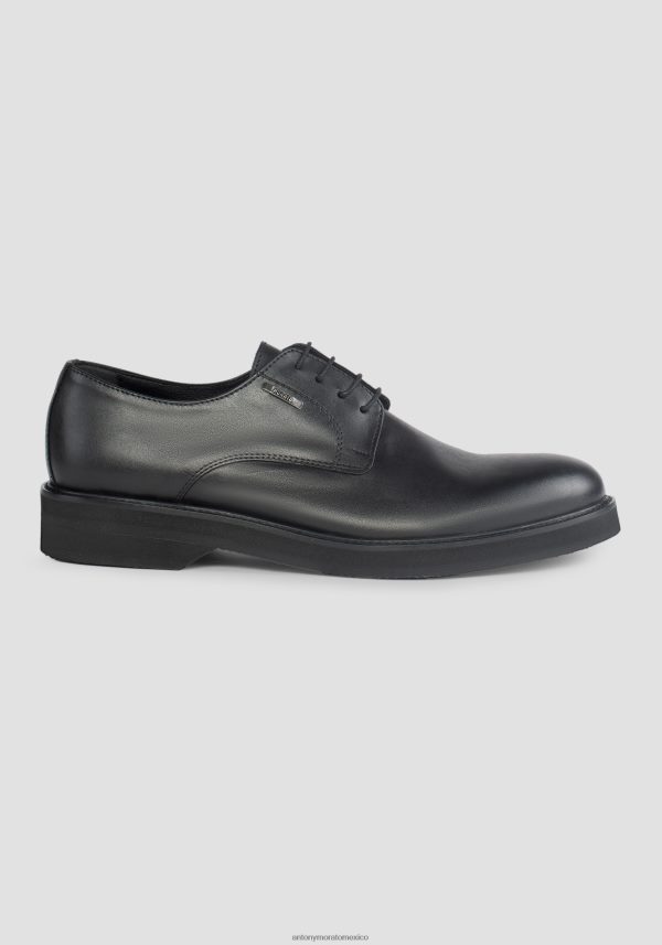 sean derby de cuero Antony Morato hombres negro calzado PJRF6X330