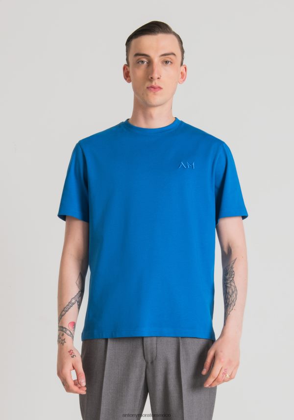 camiseta oversize de puro algodón con logo bordado Antony Morato hombres 7117 ropa PJRF6X197