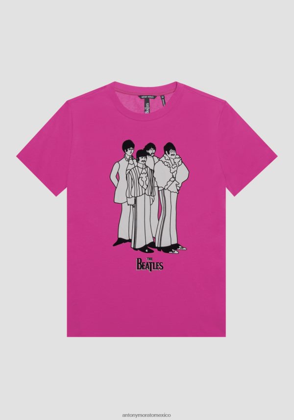 camiseta regular fit 100% algodón con estampado de los beatles Antony Morato hombres 5096 ropa PJRF6X168