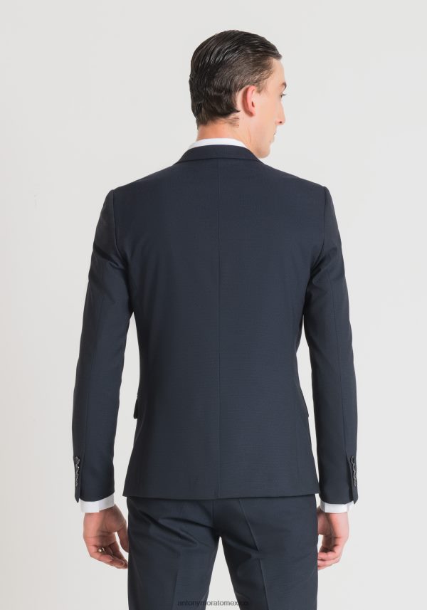 chaqueta bonnie slim fit de tejido elástico Antony Morato hombres tinta azul ropa PJRF6X37