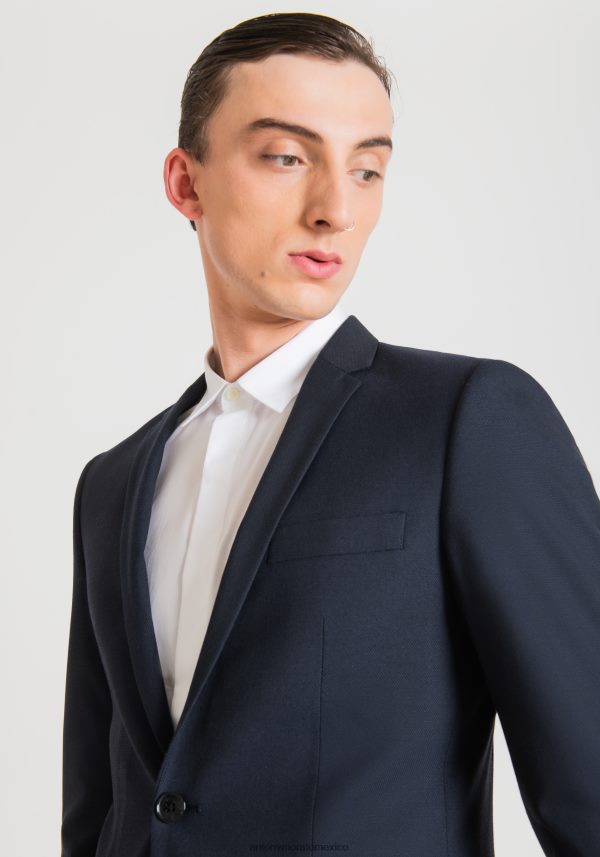 chaqueta bonnie slim fit de tejido elástico Antony Morato hombres tinta azul ropa PJRF6X37