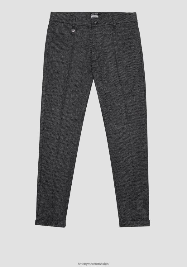 Pantalón ashe super skinny fit en tejido elástico de mezcla de viscosa Antony Morato hombres mezcla gris oscuro ropa PJRF6X242