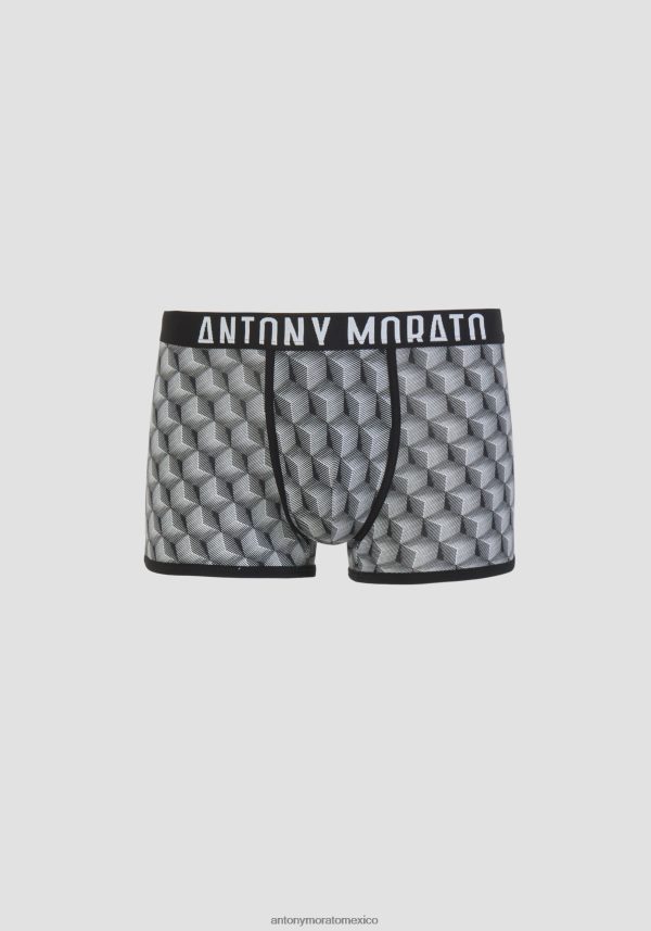 boxers de algodón con estampado geométrico Antony Morato hombres negro ropa PJRF6X286