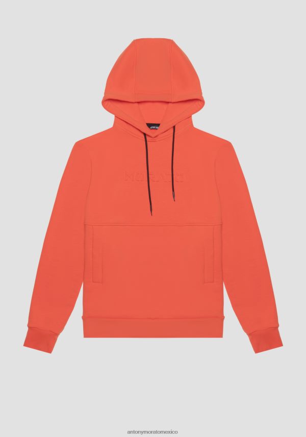 sudadera con capucha regular fit con logo en relieve Antony Morato hombres 5097 ropa PJRF6X69