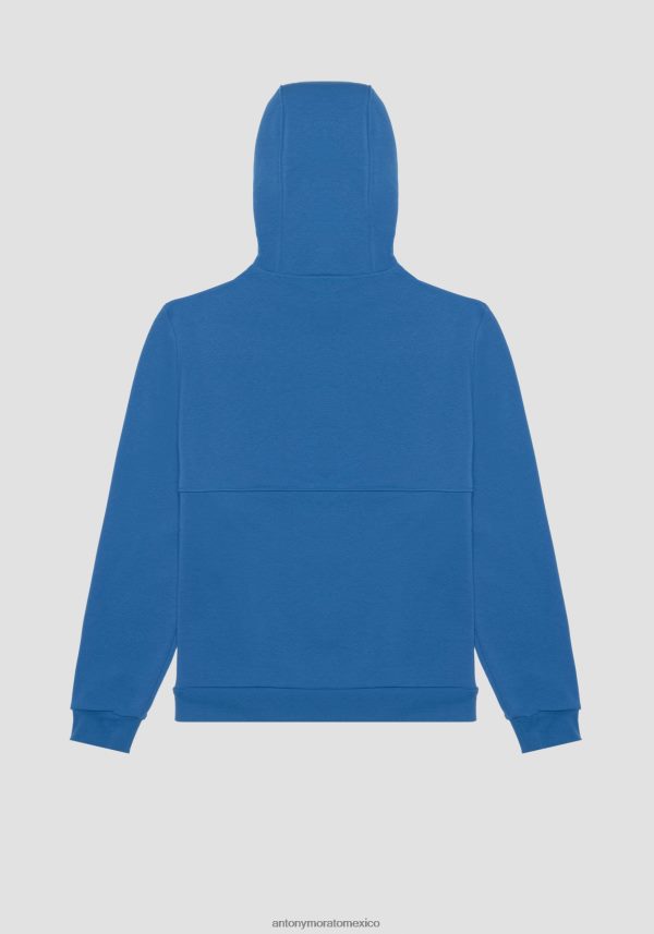 sudadera regular fit en mezcla de algodón elástico con logo bordado Antony Morato hombres 7117 ropa PJRF6X49